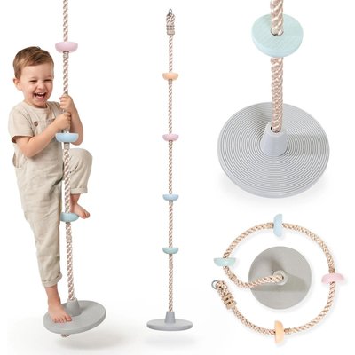 Kletterseil – Kind – Scheibensitz 30 cm, Seil 2 m – beige