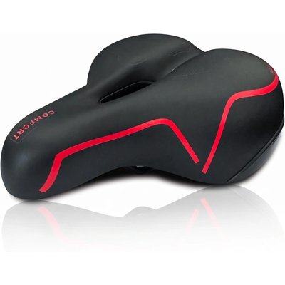 Fahrradsattel Memory Foam Comfort - Schwarz - Damen/Herren