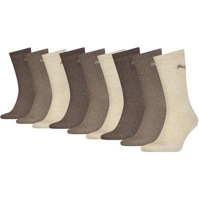 Unisex-Sportsocken - 9 Paar - Hellbraun meliert