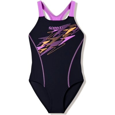 Mädchen Einteiliger Badeanzug mit Logo Speedo Medley