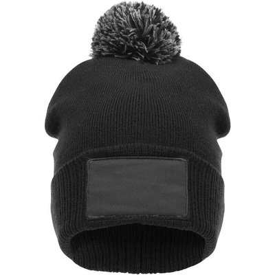 clique Strickmütze Bryan Patch aus Acryl mit zweifarbiger Bommel