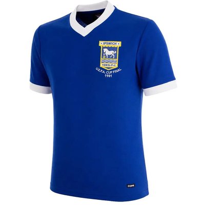 Ipswich Town FC 1980 - 81 - Retro Fußballtrikot - Blau – COPA Football
