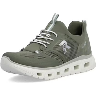 Rieker Damen Slipper Sneaker vegan MemoSoft Gummizug M6078-54 Green