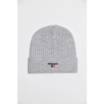 sebago Draft Ribbed Beanie — gerippte Mütze in Grau – GREY