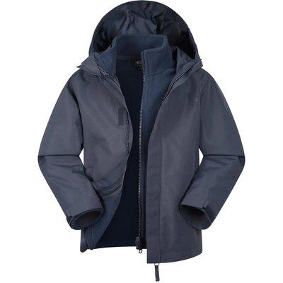Kinder Wandern 3-in-1-Jacke Wasserdicht Atmungsaktiv - Fell