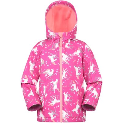 Kinder Wandern Softshelljacke Gemustert Wasserabweisend Warmfutter - Exodus II