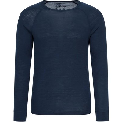 Herren Winterwandern Merino Thermounterhemd Langarm Atmungsaktiv Geruchshemmend