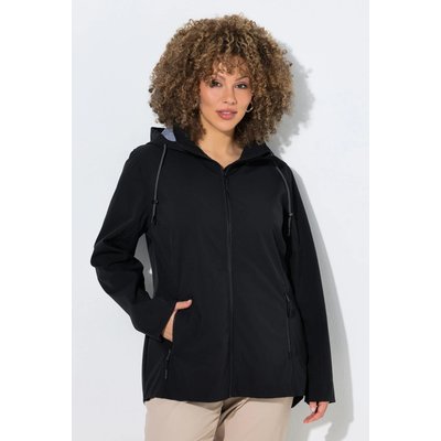 Damen HYPRAR Softshell-Jacke Kapuze Zipptaschen hinten länger