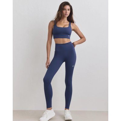 Damen Leggings Hochtailliert squat proof Mit Rückentasche Core Atlantikblau