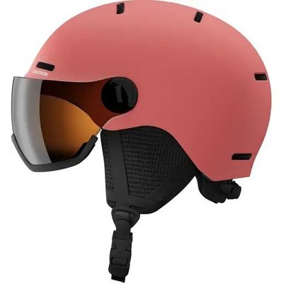 Salomon Orka Visor Junior Skihelm - L - Sun Kissed Coral