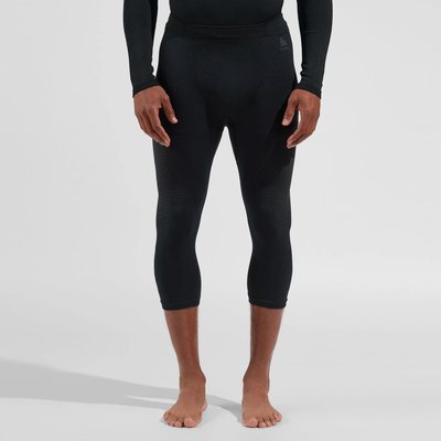 3/4 Laufhose Odlo Performance Warm Eco Schwarze