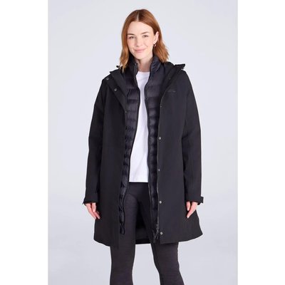 Damen Wandern 3-in-1-Jacke Lang Wasserdicht Winddicht Kapuze - Alaskan