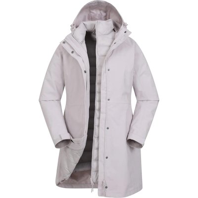Damen Wandern 3-in-1-Jacke Lang Wasserdicht Winddicht Kapuze - Alaskan