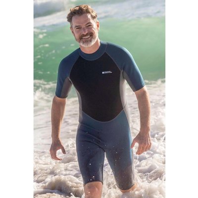 Herren Surfen Shorty Neoprenanzug 2,5 mm Flatlock-Nähte Rückenreißverschluss