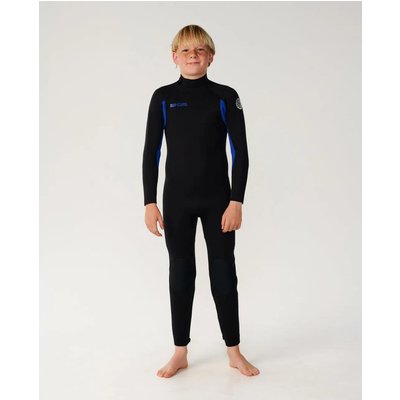 Surf-Neoprenanzug Jungen Trad 4/3 mm mit Rückenreißverschluss - Bleu