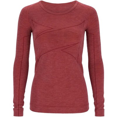 Damen Skiunterwäsche Langarmshirt Merinowolle Raglanärmel ohne Seitennaht