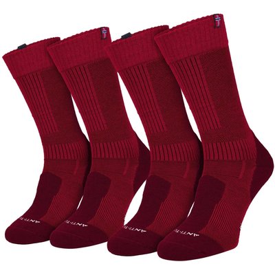 Damen Herren Wandersocken Trekkingsocken Merino gepolstert wadenhoch 2er Pack