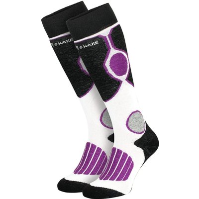 Damen Herren Skisocken Wintersocken Kniestrümpfe warm gepolstert Wollmix 1 Paar