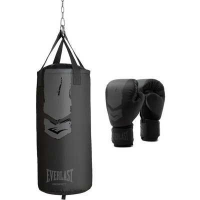 Boxsack und Boxhandschuhe – Prospect 2 Heavy Bag Kit – Schwarz/Grau