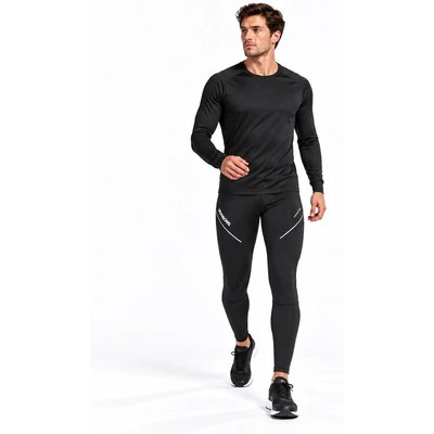 Herren Thermal Winter Laufhose Lang Pro Line Schwarz