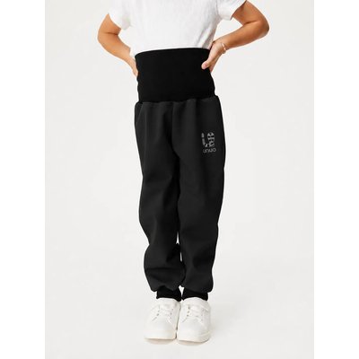 Softshell-Hose mit Fleece für Kleinkinder Basic, Schwarz
