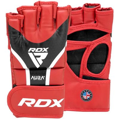 GRAPPLING-HANDSCHUHE AURA PLUS T-17 ROT/SCHWARZ – L