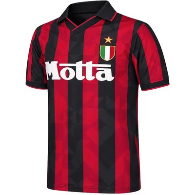 Herren - Retro Fußballtrikot - AC Mailand 1994 - Schwarz - Rot