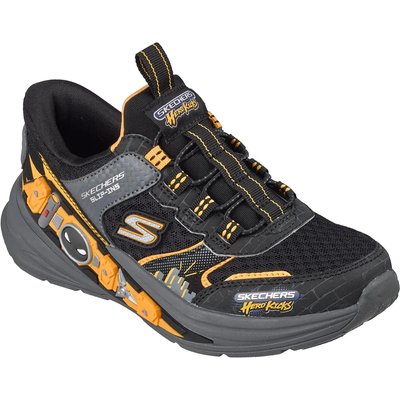 Skechers Jungen HYPER QUEST Slip On Sneaker Black Yellow
