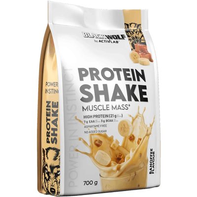 Black Wolf Protein Shake 700 g Proteinpulver – Hoher Proteingehalt – Banoffee