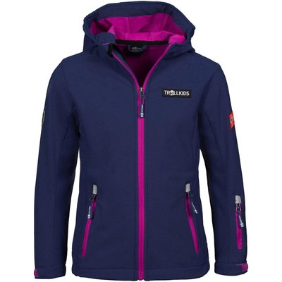 Kinder Softshelljacke Oslofjord Marineblau/Magenta