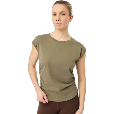Damen-T-Shirt mit seitlichen Rüschen Mandala
