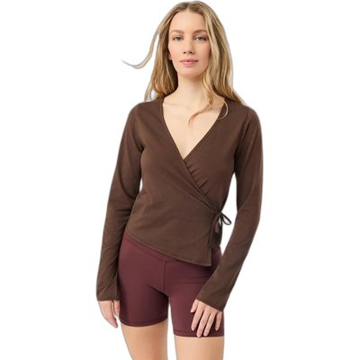 Langarmshirt mit Wickelausschnitt für Damen Mandala New Wrap