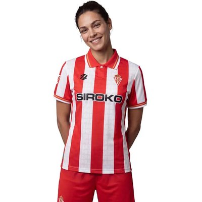 Women 's official real sporting de gijón home jersey RSG Home Tee Player W Red