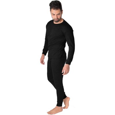 Herren Skiunterwäsche Set mit Innenfleece: Langarmshirt und lange Unterhose