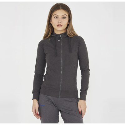 Sweatshirt mit Reißverschluss DAIR grau meliert