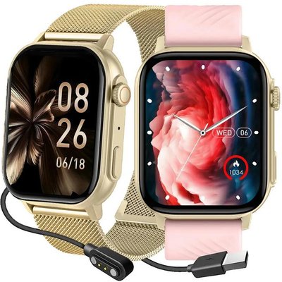 Smartwatch Gravity GT15-7 mit pinkem Silikonarmband