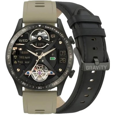 Smartwatch Gravity GT10-2 Schwarz mit 2 Armbändern