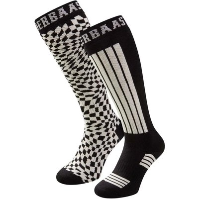 Skisocken 2 Paar - Schwarz Multicolor