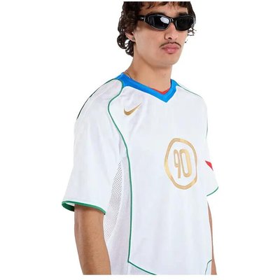 Nike Total90 Energy Fußballtrikot Weiß/Blau Italien/Rot Sport/Metallgold