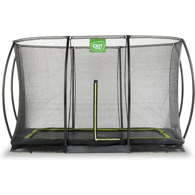 Rechteckiges Trampolin für Kinder mit Netz Silhouette Bodentrampolin 214x305cm