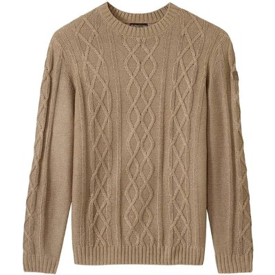 Strickpullover mit Zopfmuster