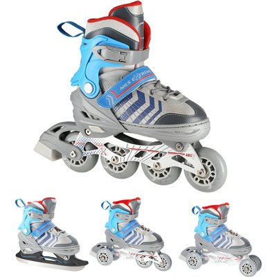 Inline-Skates mit austauschbarer Hockeykufe Nils Extreme NH18192 4-in-1