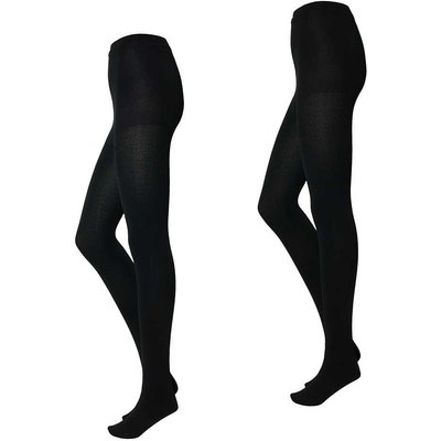 Strumpfhose Damen warm - 2 Stück - Schwarz