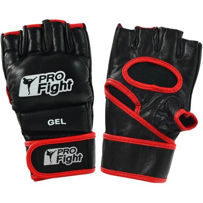 Profight MMA-Handschuhe Leder schwarz