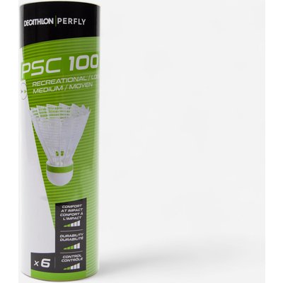 Federbälle Kunststoff - PSC 100 Medium 6er-Dose weiß