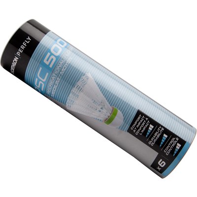 Plastikfederbälle PSC 500 Medium 6er-Dose weiß