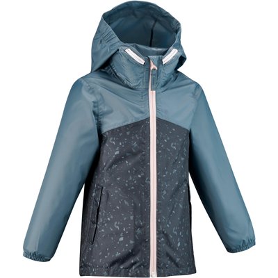 Regenjacke MH100 Kinder wasserdicht Reißverschluss Gr. 92–122 blau