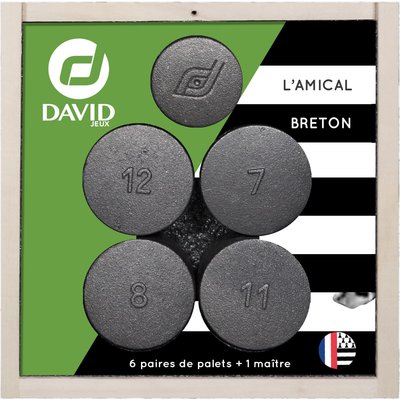 12 Wurfscheiben + 1 Maître Wurfspiel L'Amical Breton