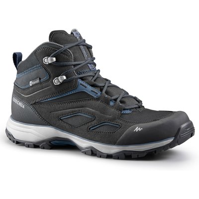 Wanderschuhe Herren halbhoch wasserdicht - MH100 schwarz