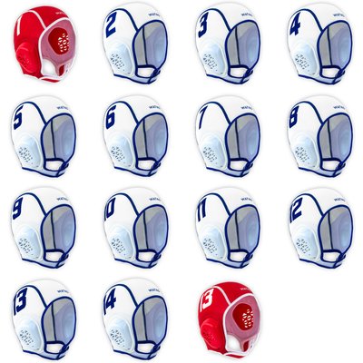 Wasserball-Kappen Kinder 15er-Pack - Easyplay weiß